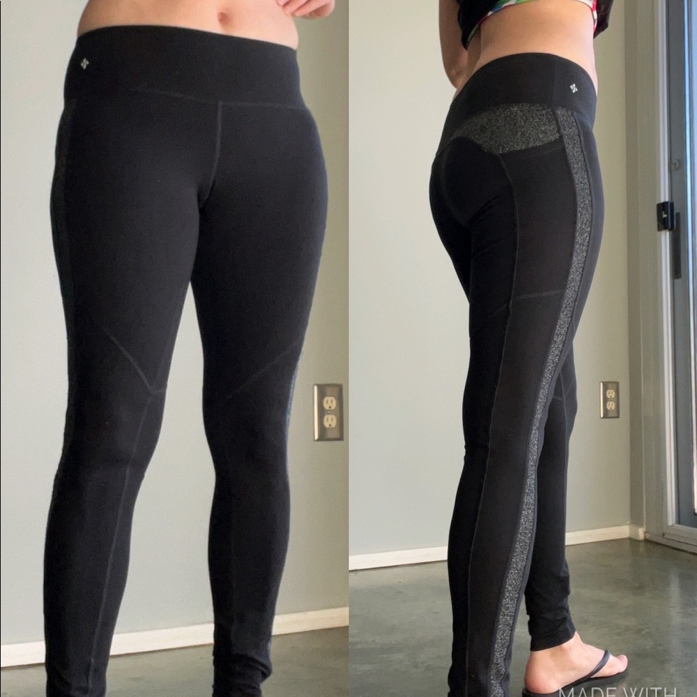 Nux black leggings Sz M EUC